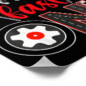 Grandpa Of The Fast One Birthday 1st Race Car Fami ポスター (角)