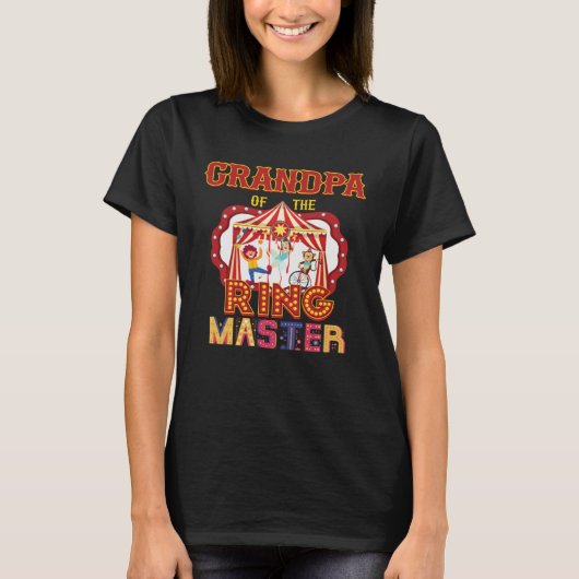 Grandpa Of The Ringmaster Circus Carnival Matching Tシャツ (正面)