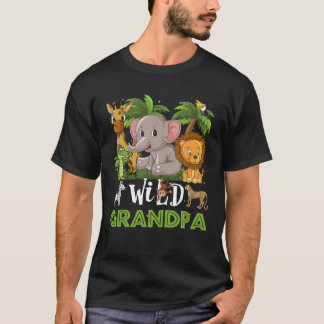 Grandpa Of The Wild Zoo Birthday Safari Jungle Ani Tシャツ