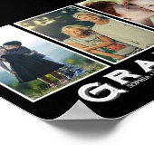 Grandpa Photo Collage – Custom Grandkids Names  ポスター (角)