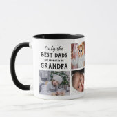 Grandpa Photo Collage Grandkids Names Script Heart マグカップ (左)