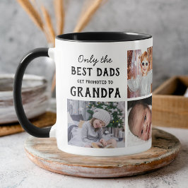 Grandpa Photo Collage Grandkids Names Script Heart マグカップ