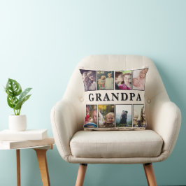 Grandpa Pillow – 8 Photos & Grandkids’ Names クッション
