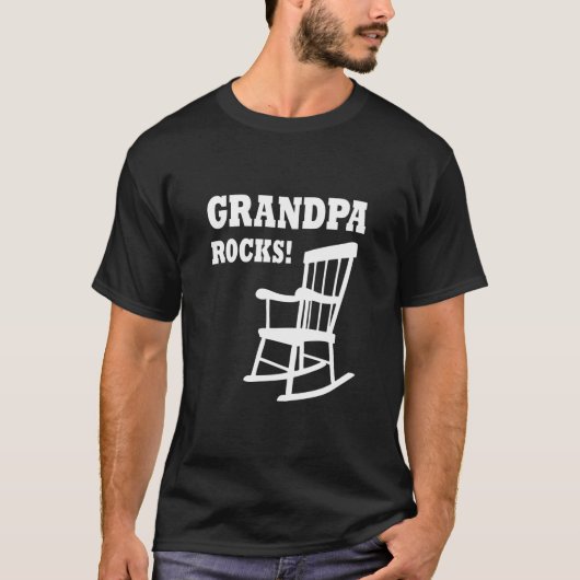Grandpa Rocks – 父の日の贈り物パパおもしろいG Tシャツ (正面)