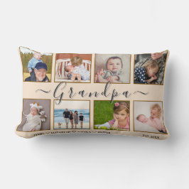Grandpa’s 8-Photo & Names Custom Pillow ランバークッション