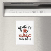 Grandpa’s Grill Crew | Family BBQ Reunion Shirt マグネット (インサイチュ (食洗機))