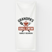 Grandpa’s Grill Crew | Family BBQ Reunion Shirt 横断幕 (縦)