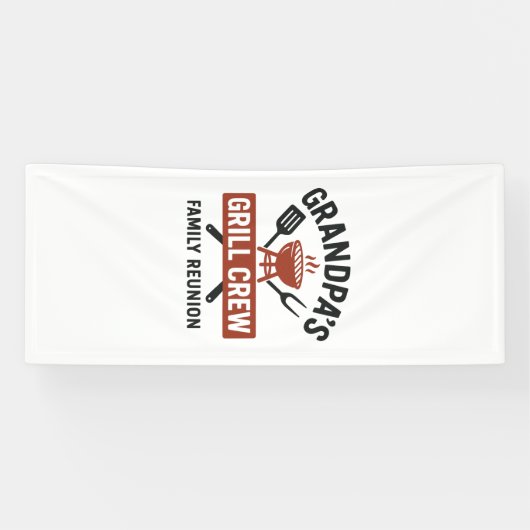 Grandpa’s Grill Crew | Family BBQ Reunion Shirt 横断幕 (横)