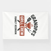 Grandpa’s Grill Crew | Family BBQ Reunion Shirt 横断幕 (横)