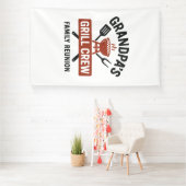 Grandpa’s Grill Crew | Family BBQ Reunion Shirt 横断幕 (インサイチュ)
