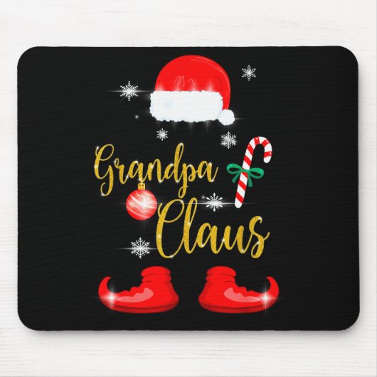 Grandpa Santa Claus Funny Family Christmas Pjs For マウスパッド (正面)