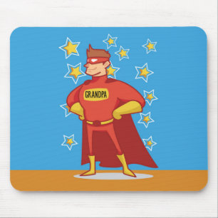 Grandpa Superhero、祖父母の日 マウスパッド