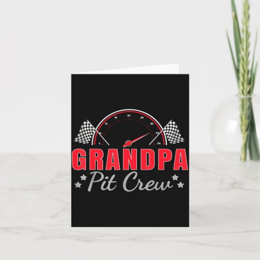 Grandpa T Crew Race Car Driver Birthday Party Raci カード (正面)