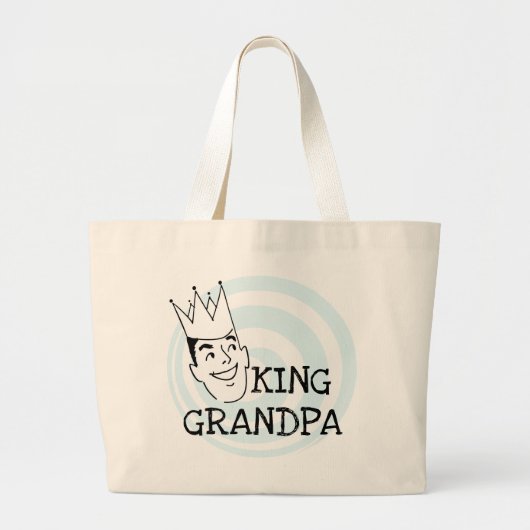 Grandpa T-shirtsおよびギフト王 ラージトートバッグ (正面)