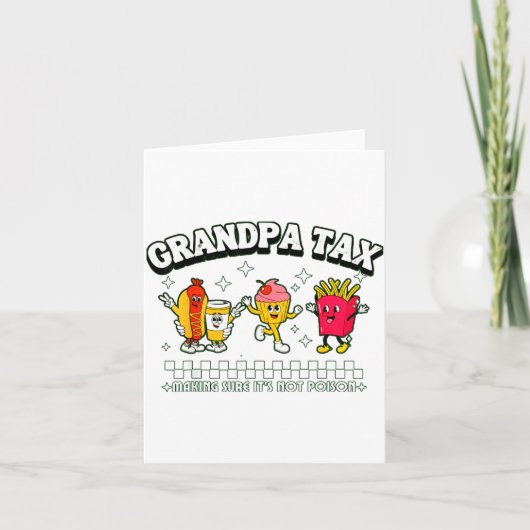 Grandpa Tax Funny Grandpa Humorous Gift For Grandp カード (正面)