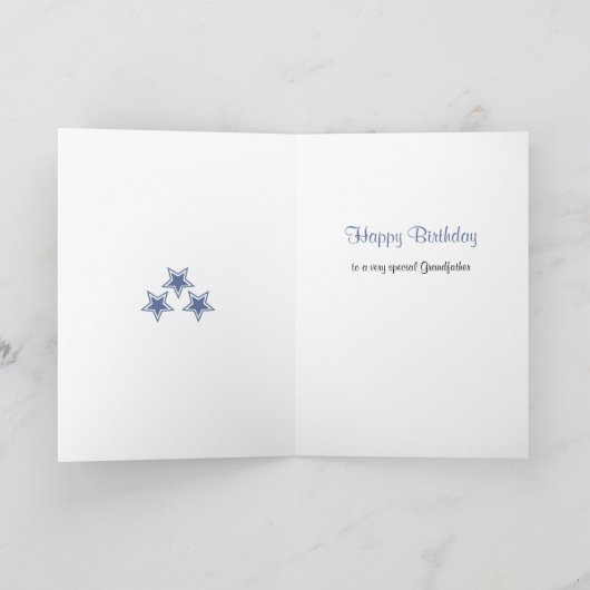 Grandpa text stars birthday カード (内部)