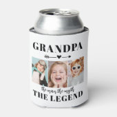 Grandpa The Man The Myth The Legend Photo Collage 缶クーラー (缶正面)