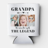 Grandpa The Man The Myth The Legend Photo Collage 缶クーラー (正面)