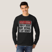 Grandpa Warning Sign Grandpa Memory Joke Tシャツ (正面フル)