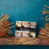 Grandpa We Love youハートモダン6 Photo Collage フォトプラーク (側面)