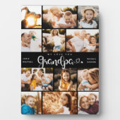 Grandpa We Love youハートモダンPhoto Collage フォトプラーク (正面)