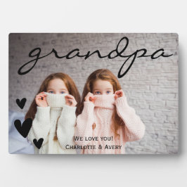 Grandpa We Love You パーソナライズされた Photo Graph フォトプラーク