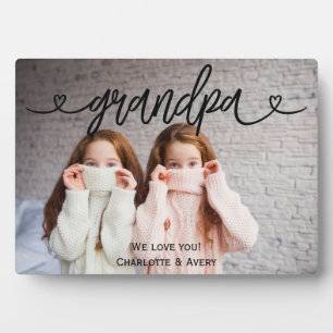 Grandpa We Love You パーソナライズされた Photo Graph フォトプラーク
