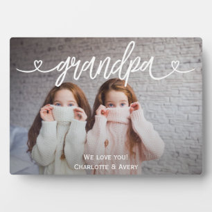 Grandpa We Love You パーソナライズされた Photo Graph フォトプラーク