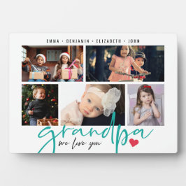 Grandpa We Love You モダン Photo Collage フォトプラーク