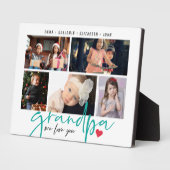 Grandpa We Love You モダン Photo Collage フォトプラーク (側面)