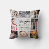 Grandpa We Love You Photo Collage クッション (裏面)