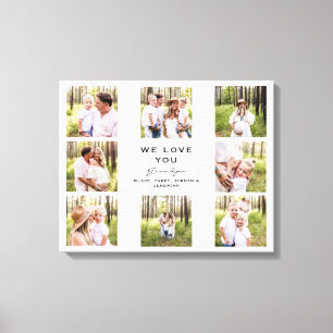 Grandpa We love You Photo Collage Canvas Print キャンバスプリント
