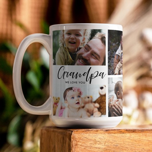 Grandpa We Love You Photo Collage Coffee Mug コーヒーマグカップ