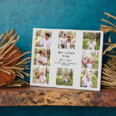 Grandpa We love You Photo Collage Platーク フォトプラーク (側面)