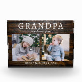 Grandpa We Love You Picture Collage Keepsake Gift フォトブロック (正面)