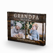 Grandpa We Love You Picture Collage Keepsake Gift フォトブロック (右)