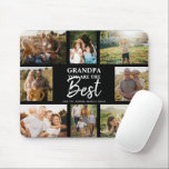 Grandpa You are the Best Modern Photo Collage マウスパッド<br><div class="desc">Grandpa you are the Best! Modern photo collage with space for 8 family pictures surrounding trendy script typography with your personalized names make for a unique keepsake gift!</div>