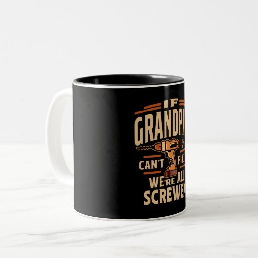 Grandpap Cantもしそれを修正すおもしろいるGrandpa ツートーンマグカップ (正面左)