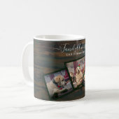 GRANDPARENTフォトコラージギフト – 素朴 Wood コーヒーマグカップ (正面左)