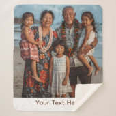 Grandparent Blanket Sherpa Custom Photo Gift Idea シェルパブランケット (正面)