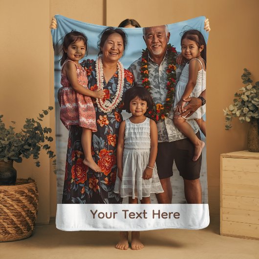 Grandparent Blanket Sherpa Custom Photo Gift Idea シェルパブランケット
