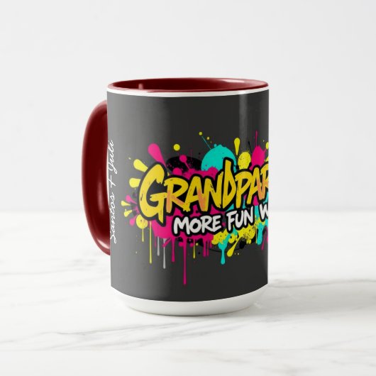 Grandparent Graffit - personalized Grandparent Day マグカップ (正面左)