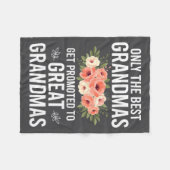 Grandparent Only The Grandmas Get Promoted To Grea フリースブランケット (正面(横))