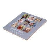 GRANDPARENT PHOTO COLLAGE GIVES - Dusty Blue タイル (側面)