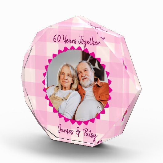 Grandparents 60th Diamond Anniversary Keepsake フォトブロック (右)