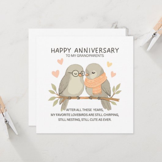 Grandparents Anniversary  カード (正面/裏面インサイチュ)