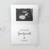 Grandparents Baby Announcement And Ultrasound Card 案内状 (内部)