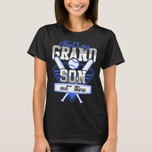 Grandparents Baseball Grandson Baseball Player Tシャツ (正面)