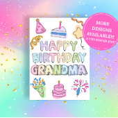 Grandparents Day Coloring Card: Fill-in-the-Blank カード