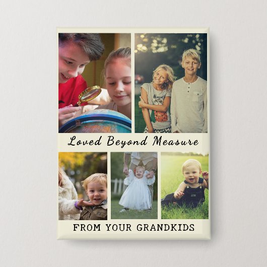 Grandparents Day – Loved Beyond Measure Button 缶バッジ (正面)